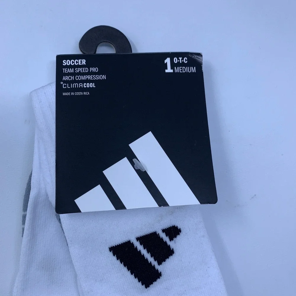 Adidas Unisex Medium White Team Speed Pro Climacool OTC Soccer Socks 5157954C